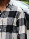 Heavyweight Buffalo Plaid Flannel Shirt – Monochrome Black & White
