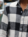 Heavyweight Buffalo Plaid Flannel Shirt – Monochrome Black & White