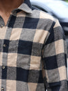 Heavyweight Buffalo Plaid Flannel Shirt – Vintage Cream & Black