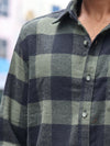 Heavyweight Buffalo Plaid Flannel Shirt – Olive Green & Black