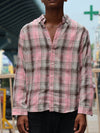 Pink Checkered Flannel Shirt