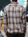 Beige & Brown Checkered Flannel Shirt