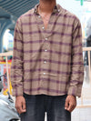 Beige & Maroon Checkered Shirt