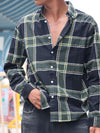 Black & Olive Green Checkered Shirt